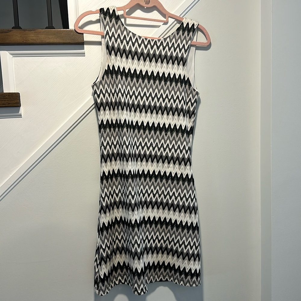 Missoni-style dress. In great condition! Shimmering silver thread throughout.